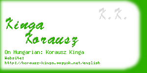 kinga korausz business card